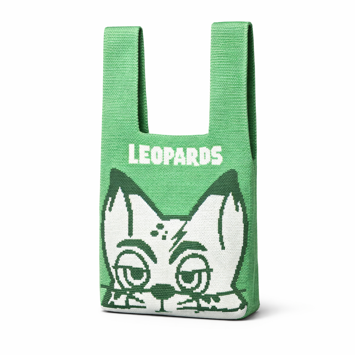 調啤豹針織手提袋